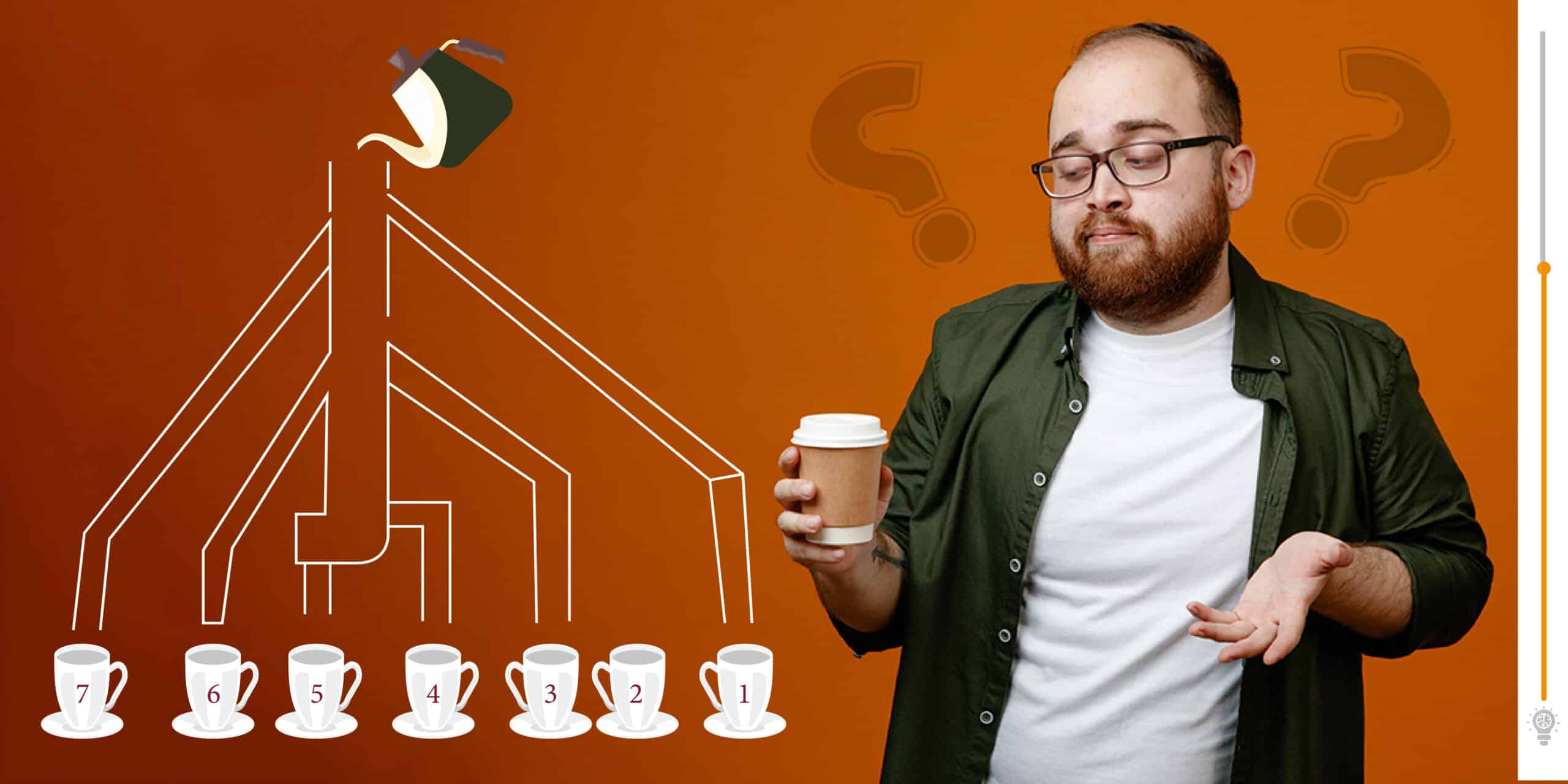 Logic challenge: Put your IQ to the test and see which cup of coffee fills up first!