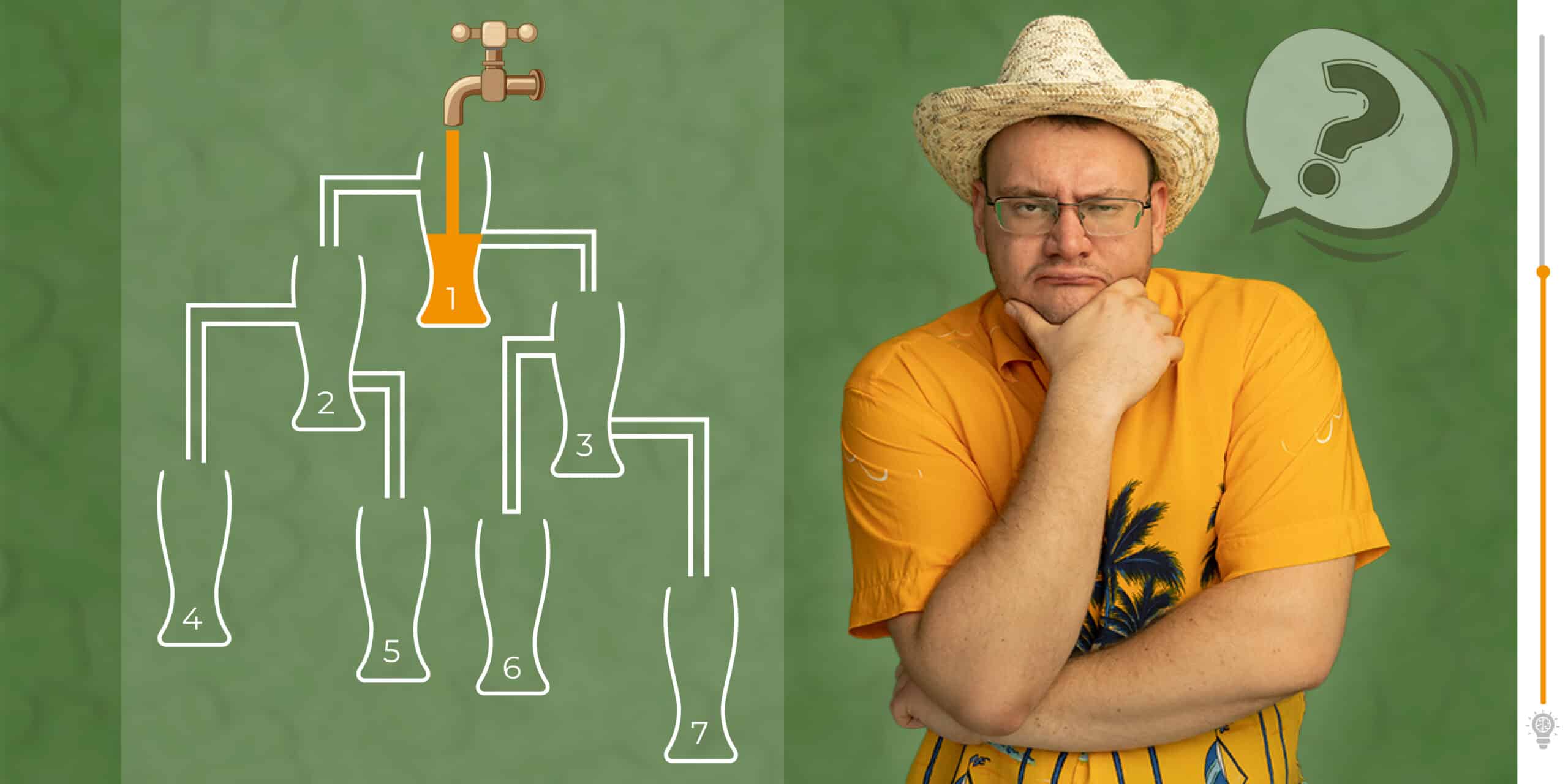 Logic test: Raise your IQ by finding out which glass will fill up first!