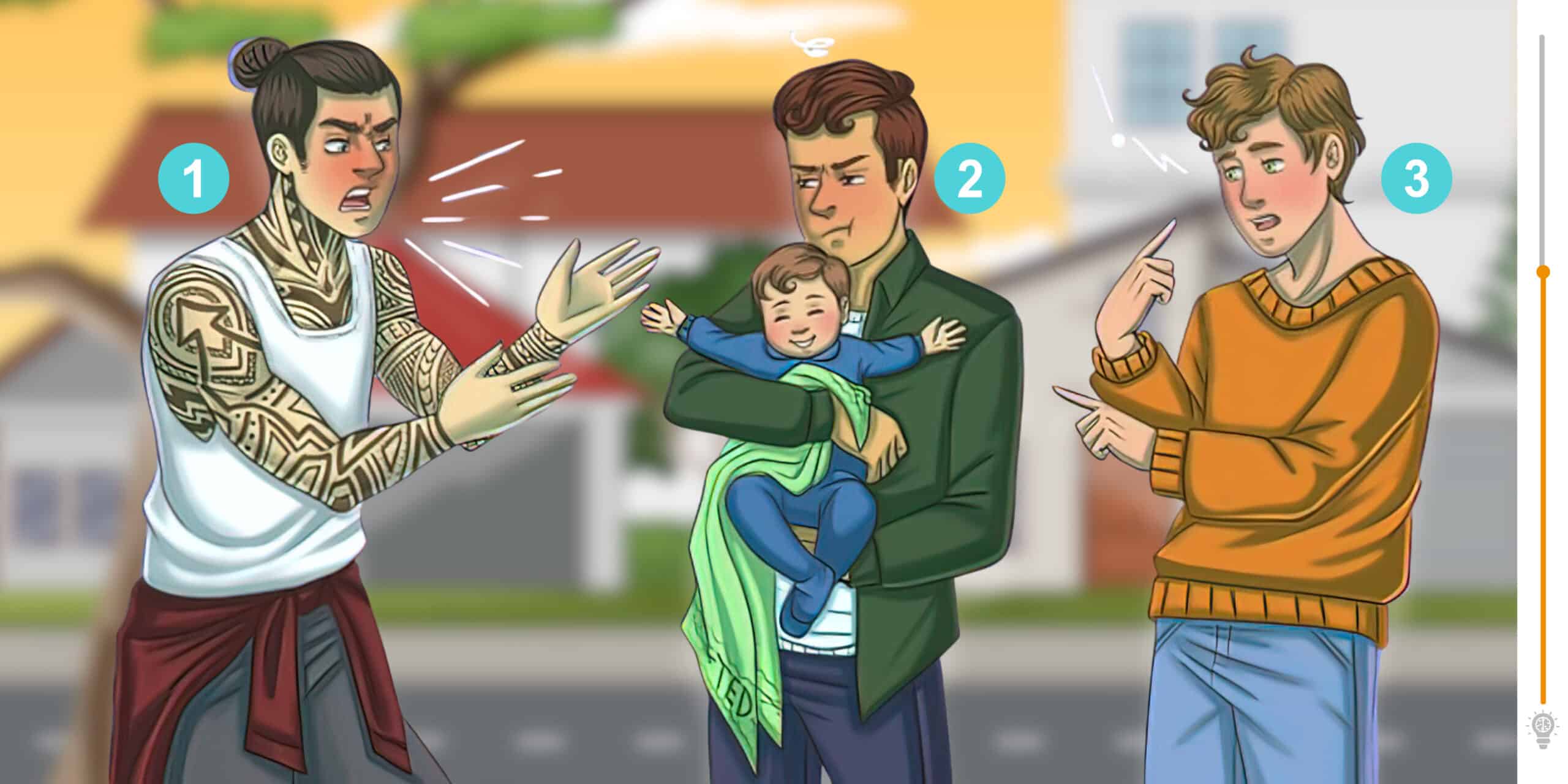Visual challenge: can you determine who this baby's father is by carefully observing the image in less than 20 seconds?