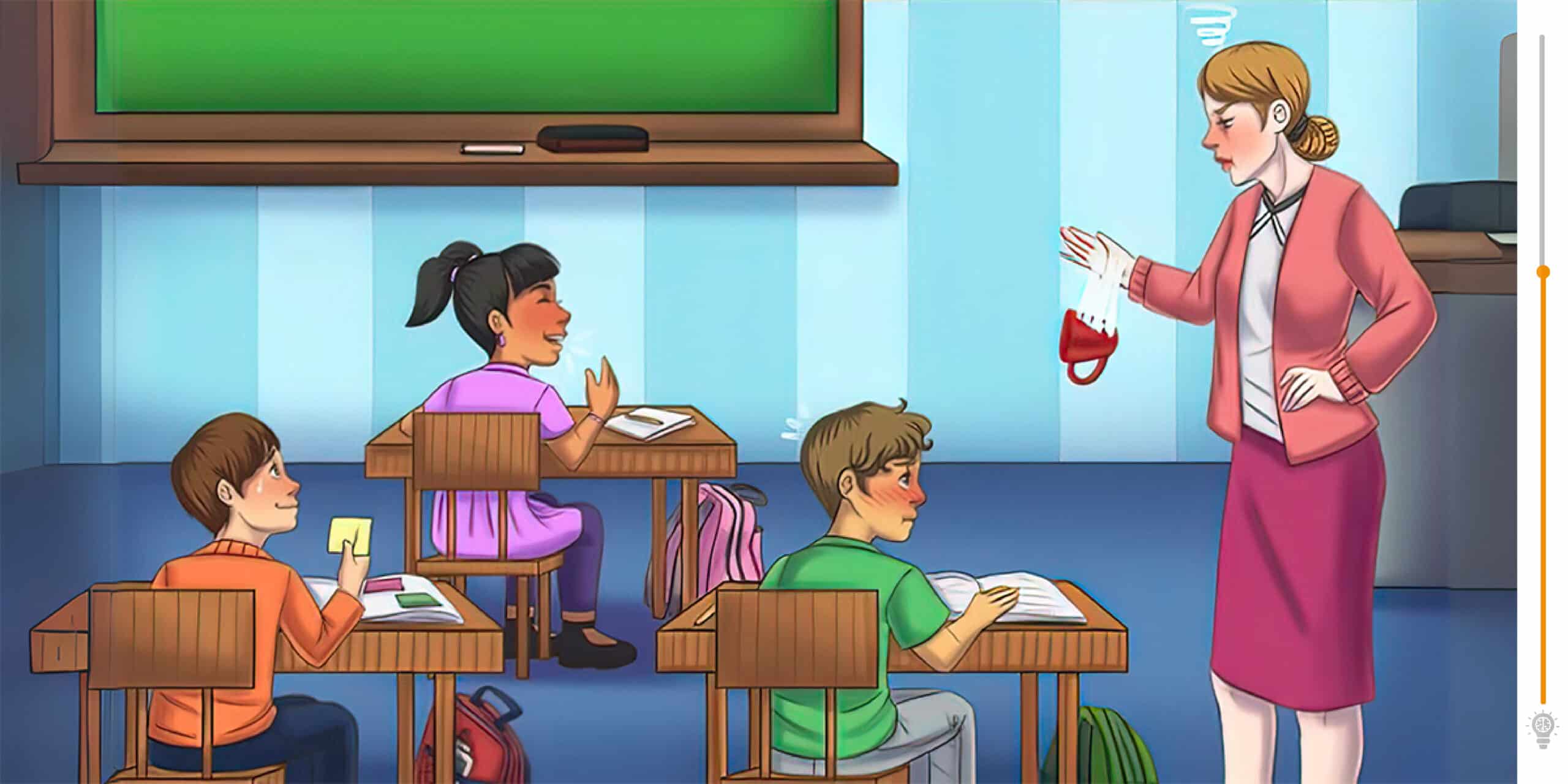 Visual challenge: find out who has tricked the teacher by carefully examining this captivating classroom image in under 20 seconds?