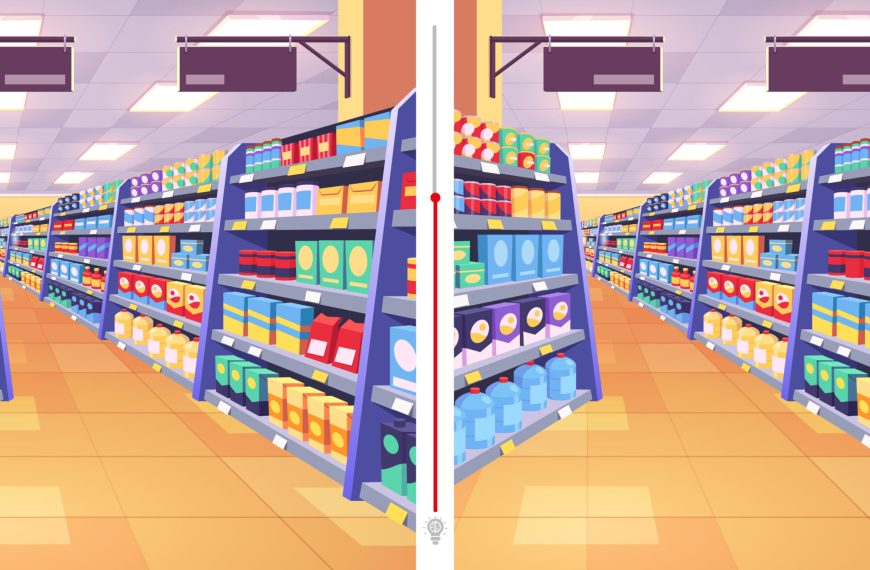 Défi visuel captivant : Saurez-vous repérer les 5 différences entre ces deux images de supermarché en un temps record ?