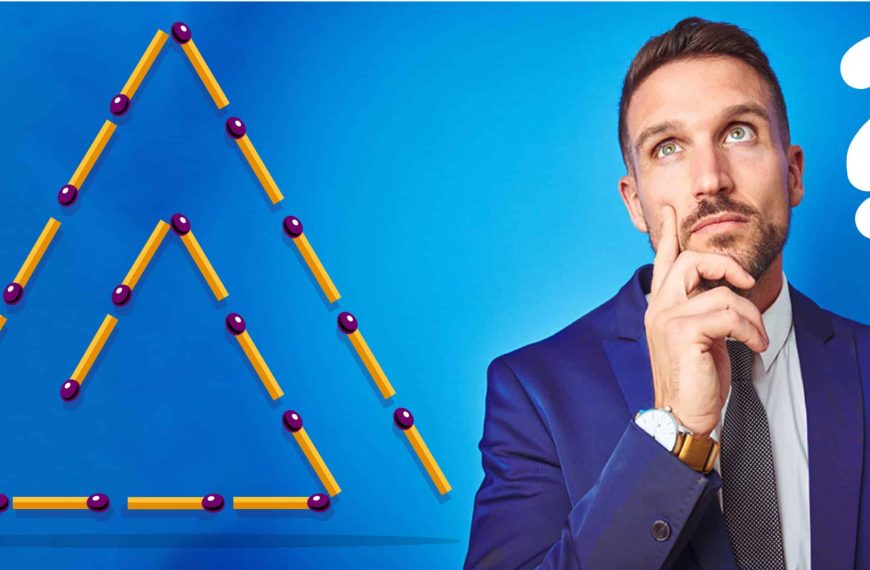 Visual riddle: can you move 2 matches to form two triangles in less than 10 seconds?