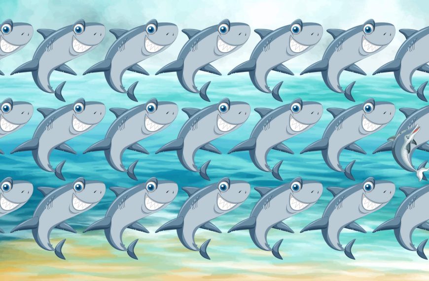 Visual test: An intruder is hiding among the sharks, but what is it? Find the answer in under 5 seconds!