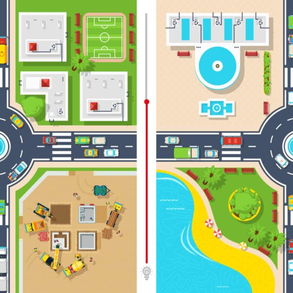 Défi visuel : découvrez les 5 différences dans ces vues aériennes de ville en moins de 20 secondes ! Saurez-vous devenir un maître de l'observation urbaine ?