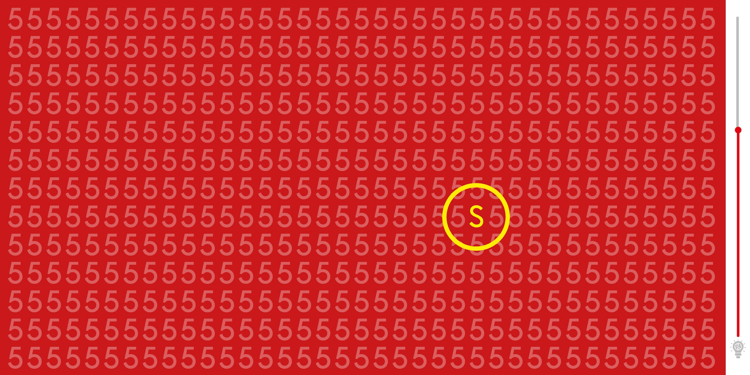 Visual challenge: can you spot the intruder hidden among the numbers 5 in under 10 seconds?