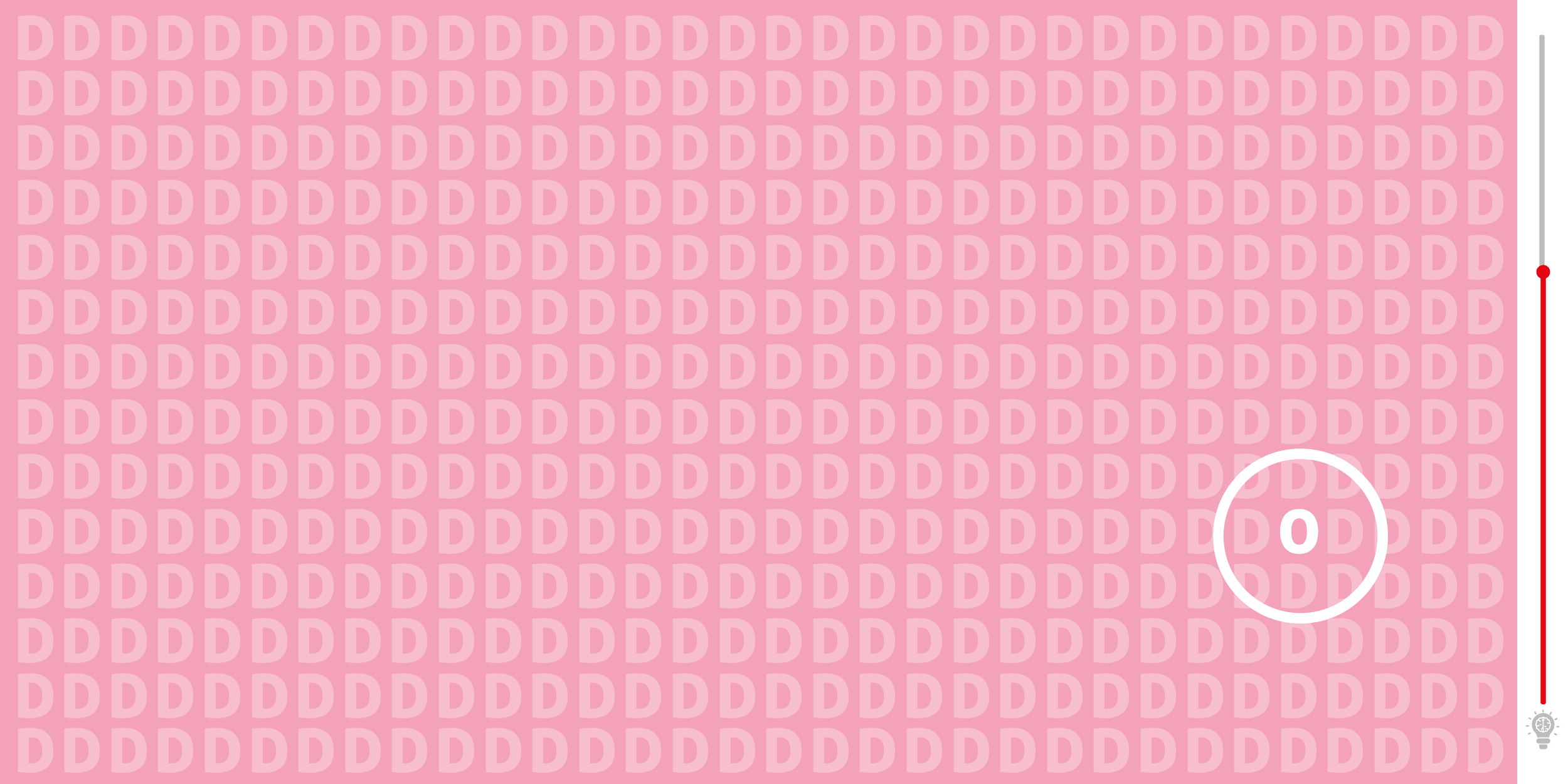 Visual challenge: can you spot the intruder hidden among the letters D in under 8 seconds? Put your sense of observation and speed to the test!