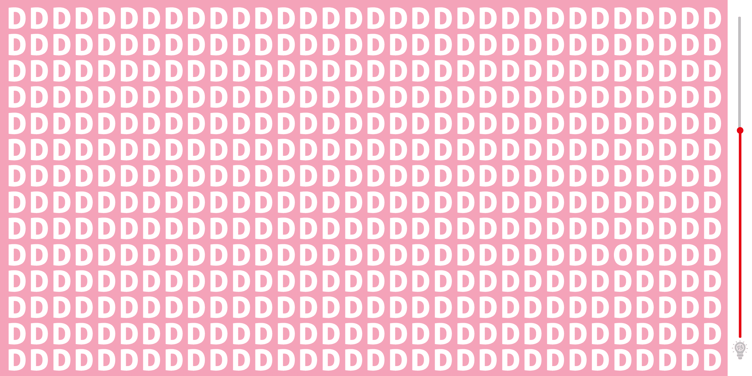 Visual challenge: can you spot the intruder hidden among the letters D in under 8 seconds? Put your powers of observation and speed to the test!