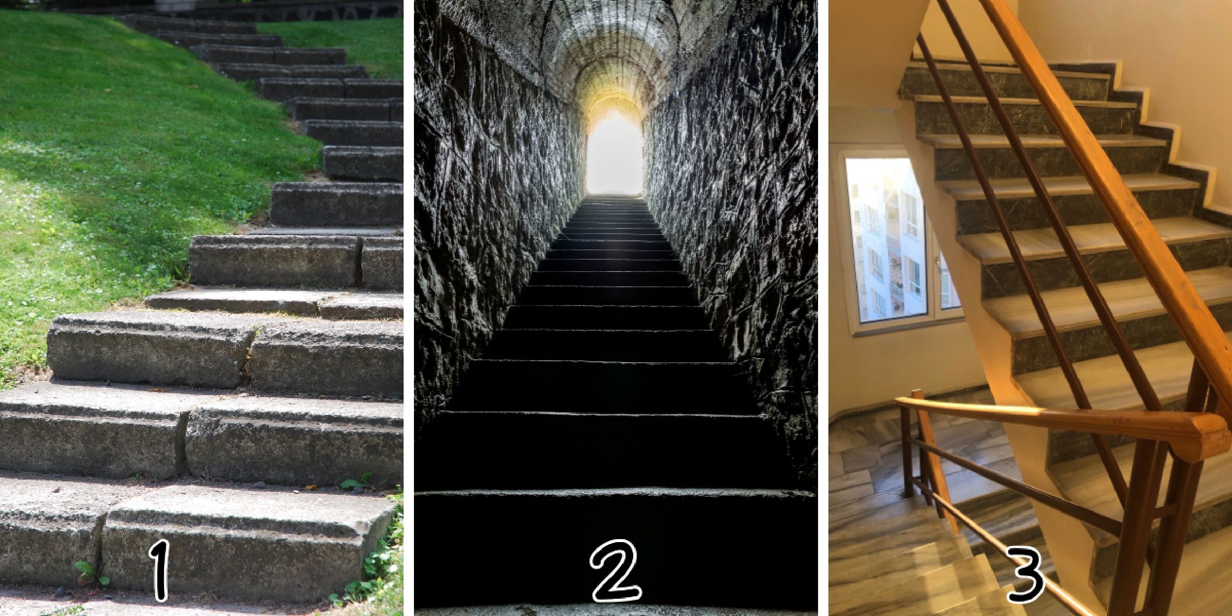 Test de personnalité : Quel escalier choisissez-vous ? Découvrez si vous êtes un rêveur invétéré ou un réaliste incorruptible !