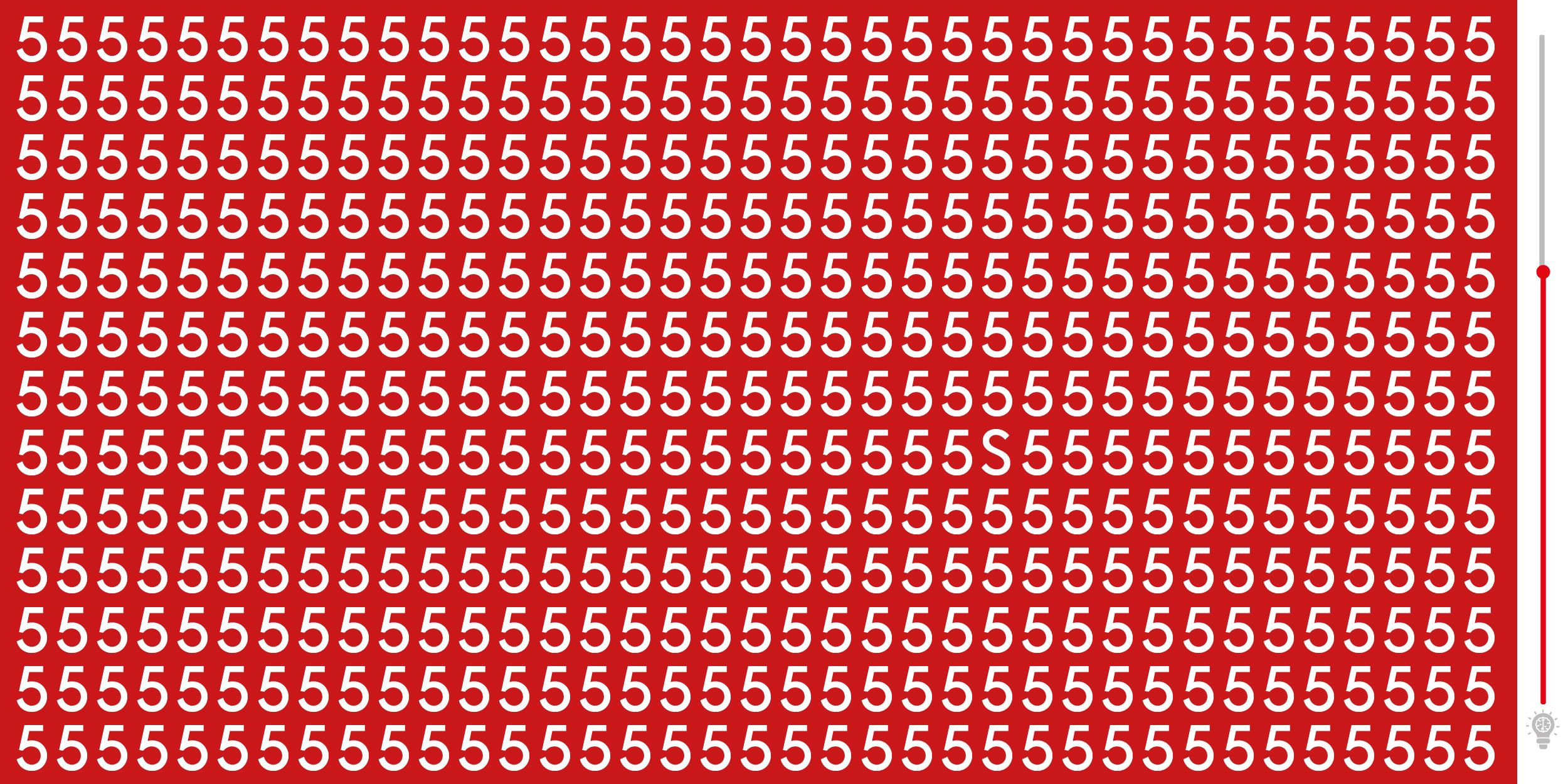 Défi visuel : saurez-vous repérer l'intrus caché parmi les chiffres 5 en moins de 10 secondes ?