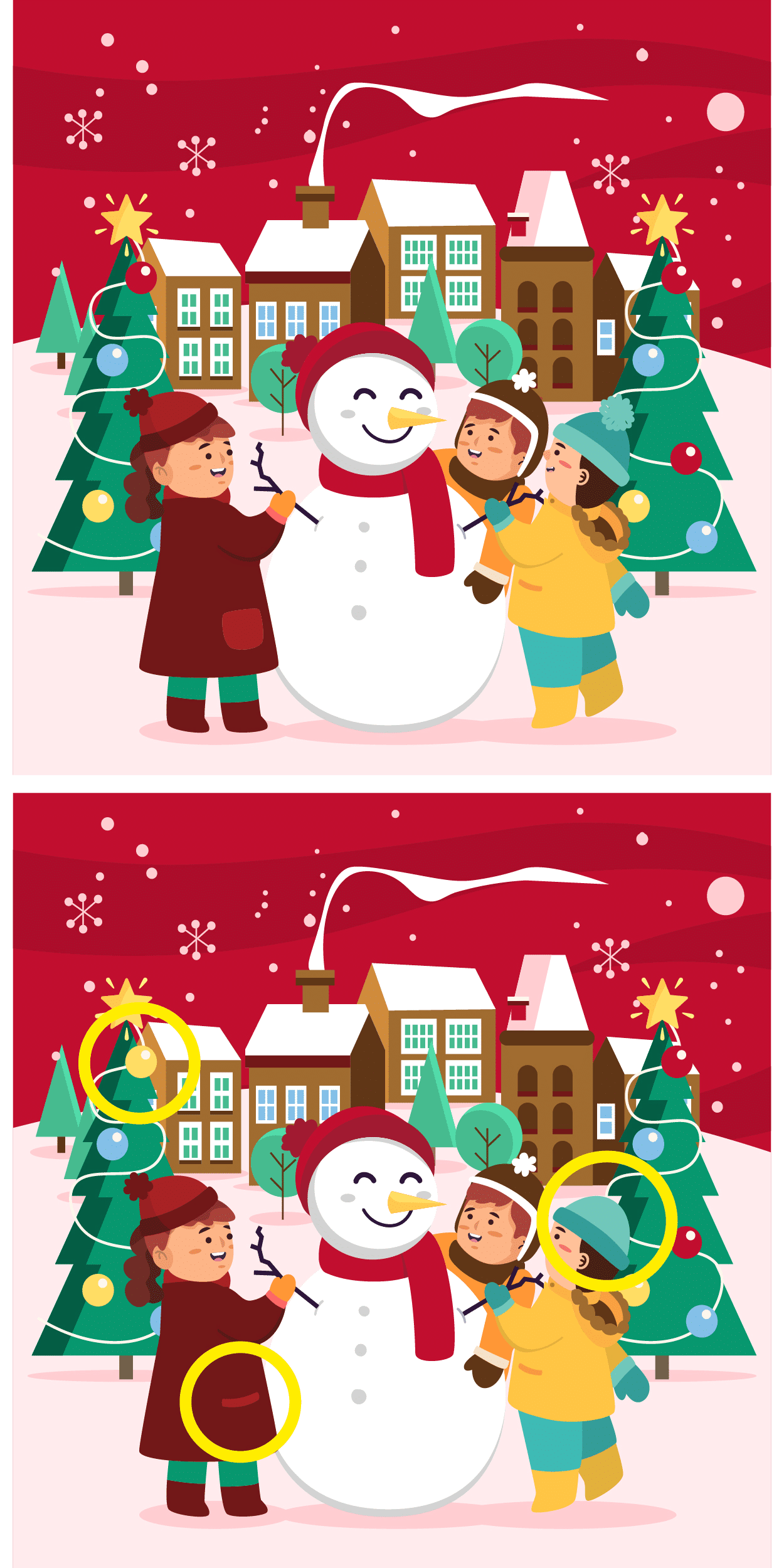 Visual challenge: can you spot the 3 differences hidden in this winter picture? Take up the challenge in under 5 seconds and test your powers of observation.
