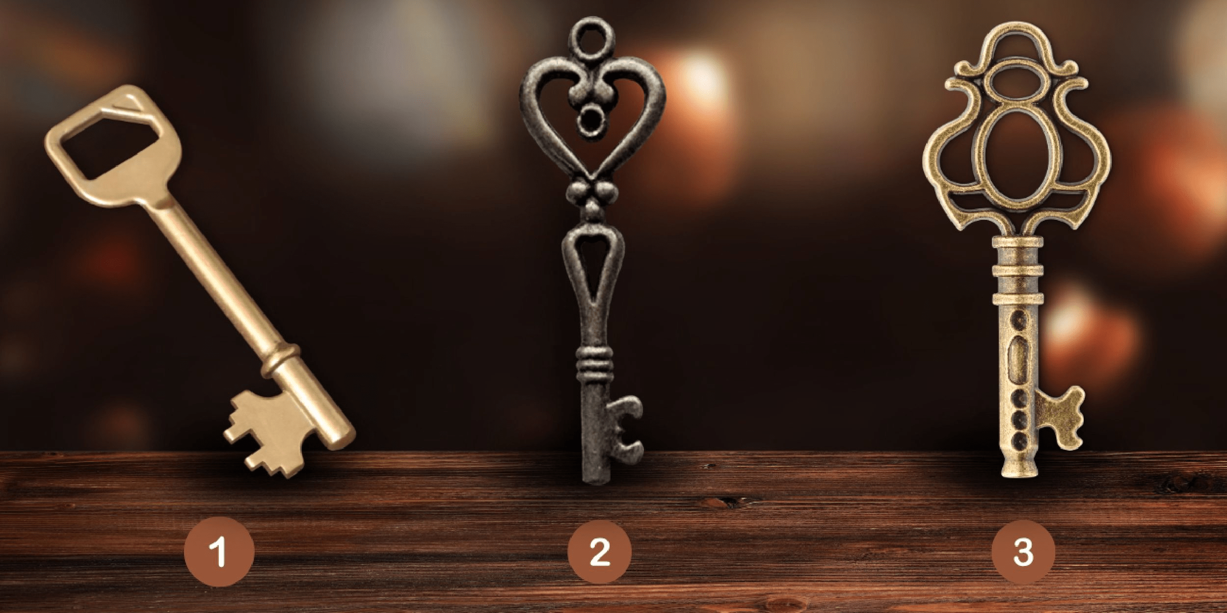 Personality test: Choose one of the 3 mystical keys and unlock the secrets of your hidden potential!