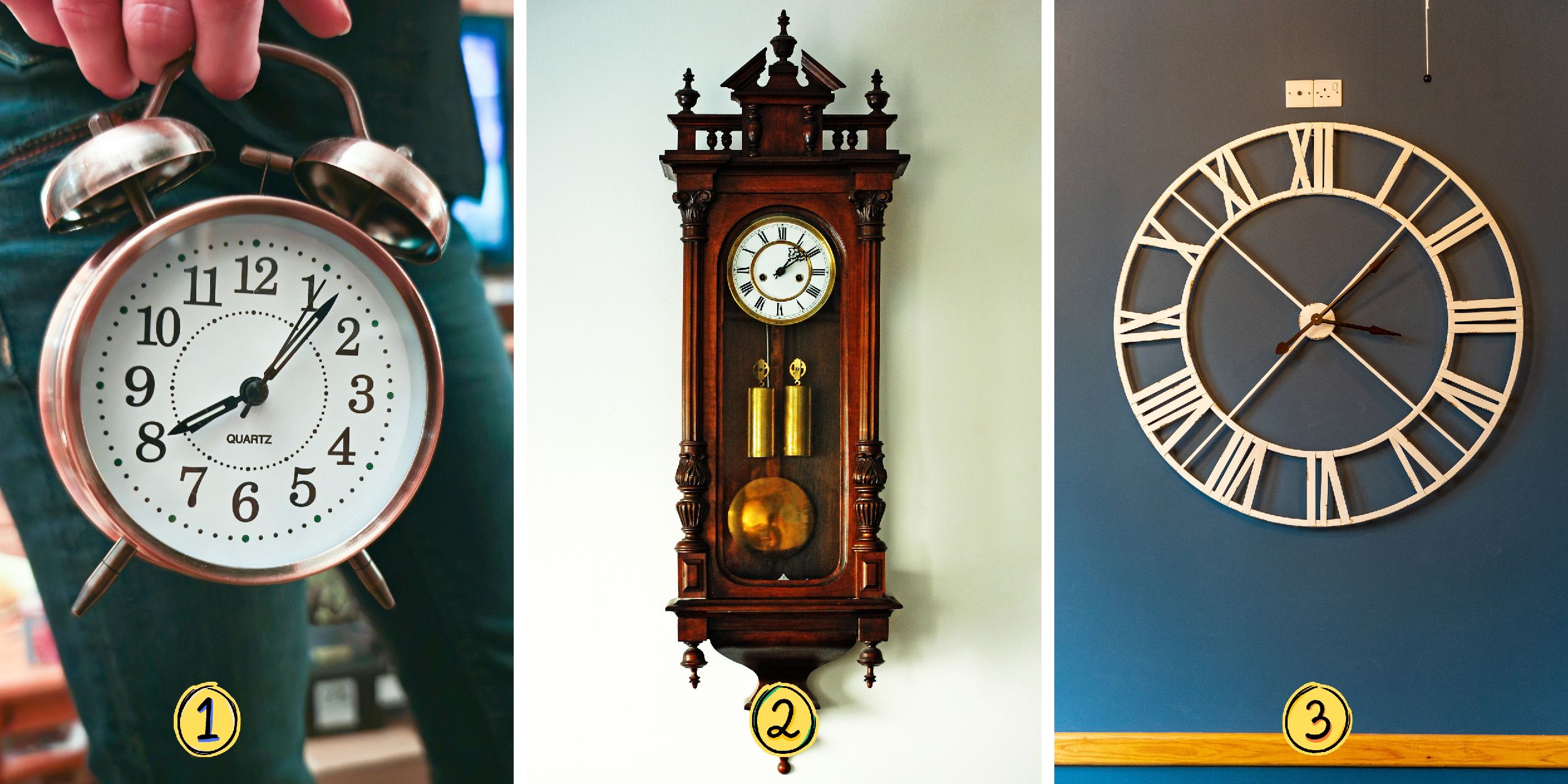 Test de personnalité : Quelle horloge vous attire le plus ? Votre choix révèle si vous êtes maître de l'intuition ou de la logique. Les résultats sont surprenants !