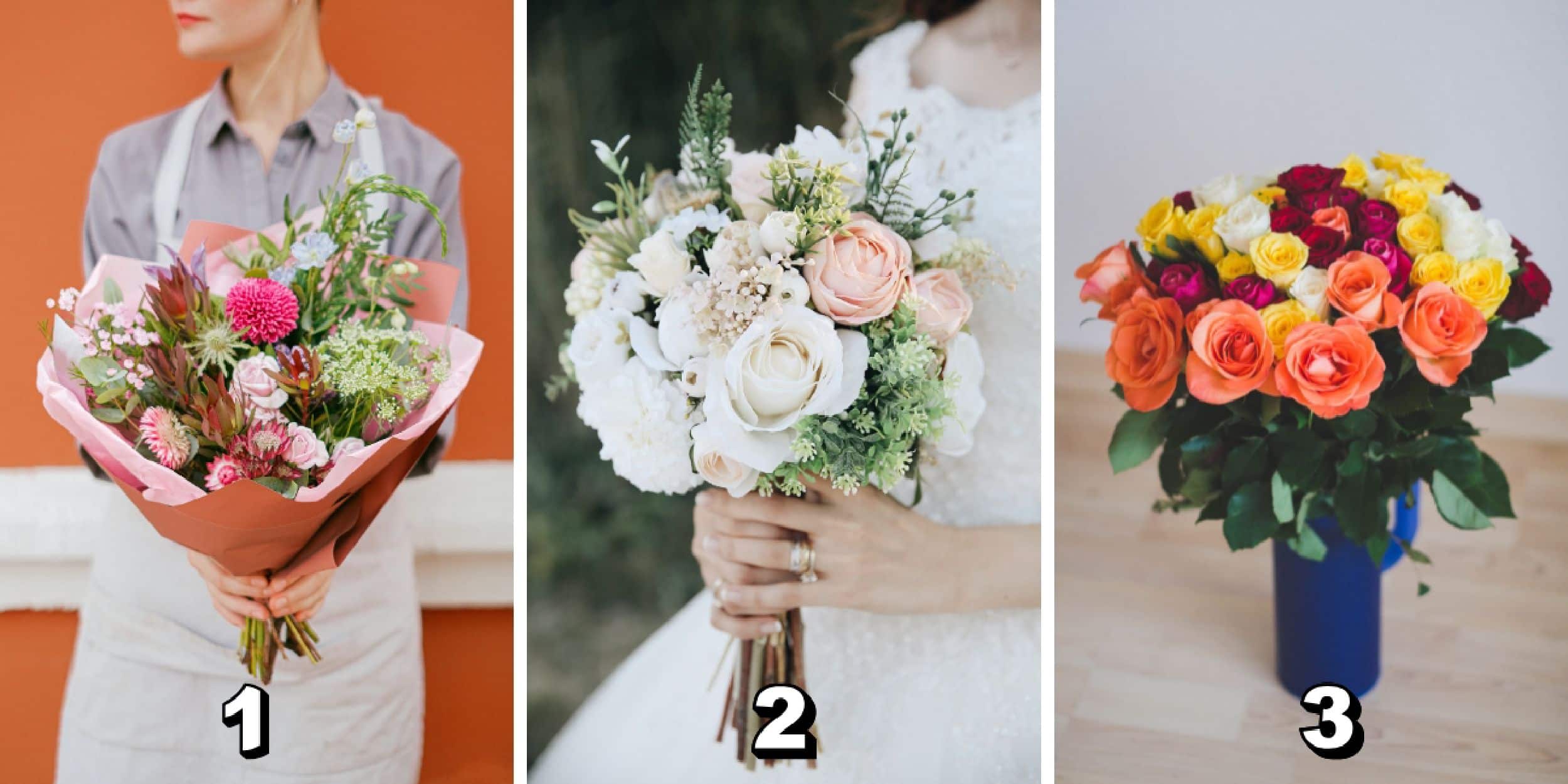 Test de personnalité : Quel bouquet de fleurs vous correspond ? Choisissez parmi ces 3 bouquets et révélez les secrets de votre vie amoureuse !