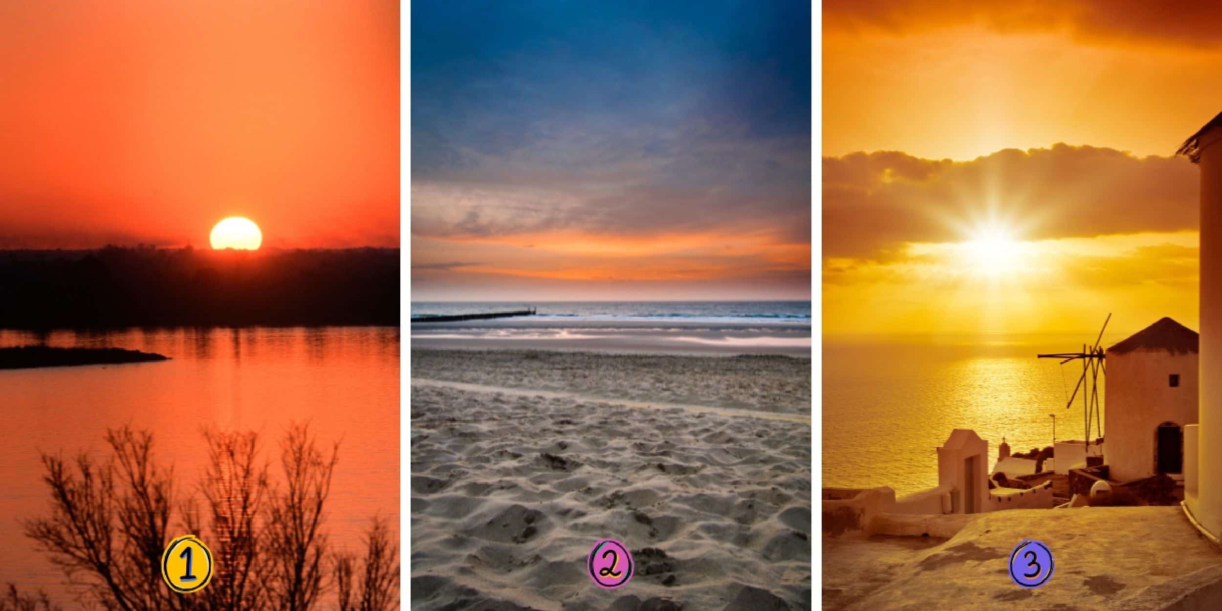 Test de personnalité : Quel coucher de soleil vous captive ? Révélez si vous êtes un esprit coopératif ou conflictuel en choisissant parmi ces 3 merveilles célestes !