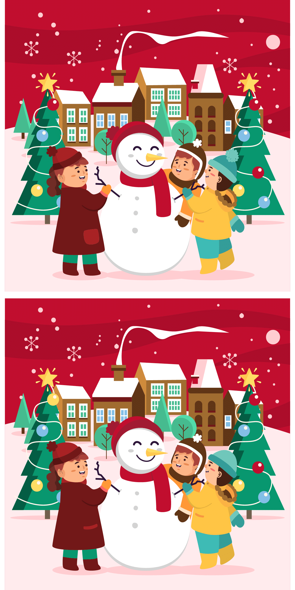 Visual challenge: can you spot the 3 differences hidden in this winter picture? Take up the challenge in under 5 seconds and test your observational skills.