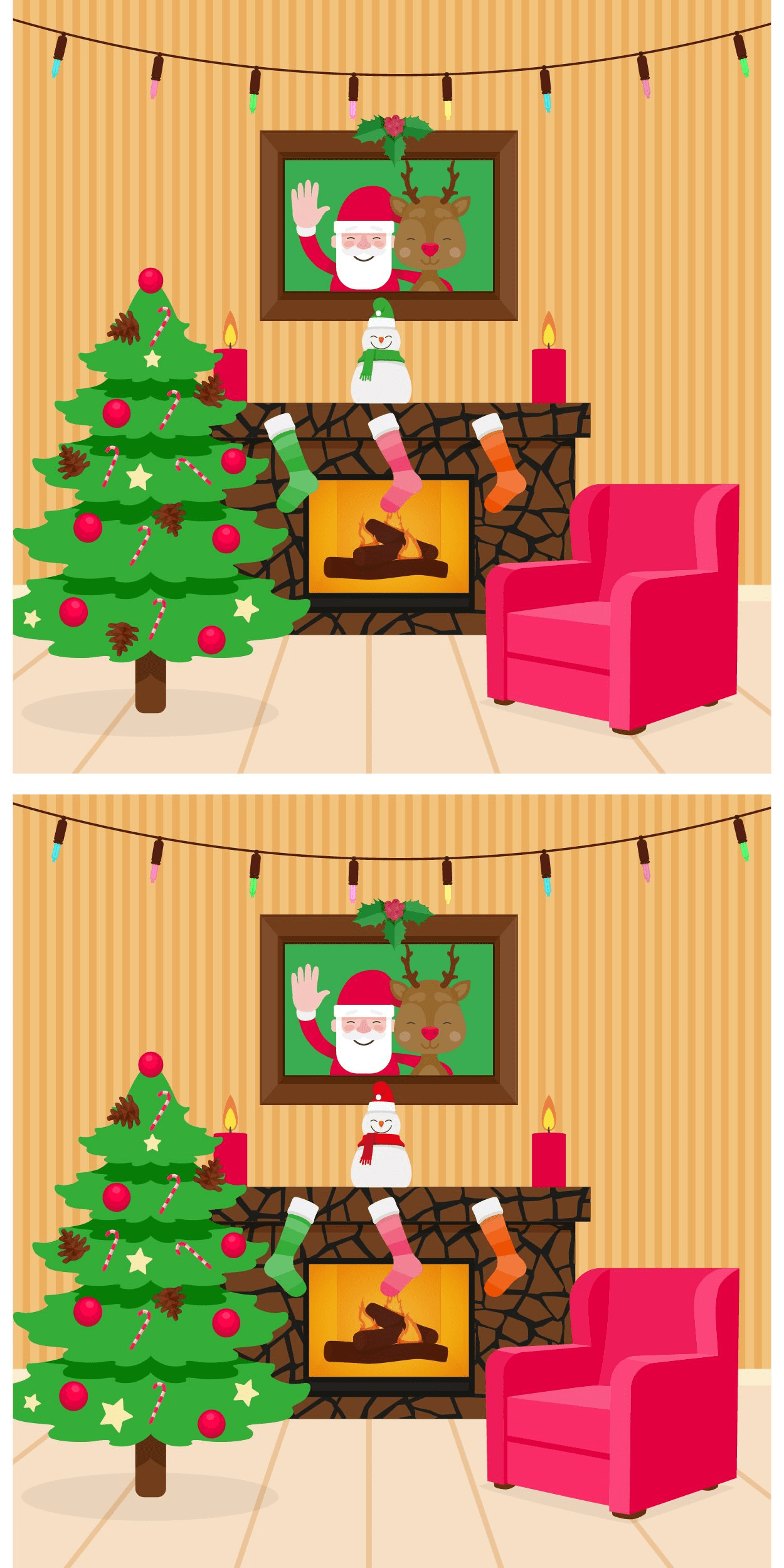 Visual challenge: find the 3 differences between these two images in the blink of an eye! Take the challenge in under 10 seconds to prove your acuity!