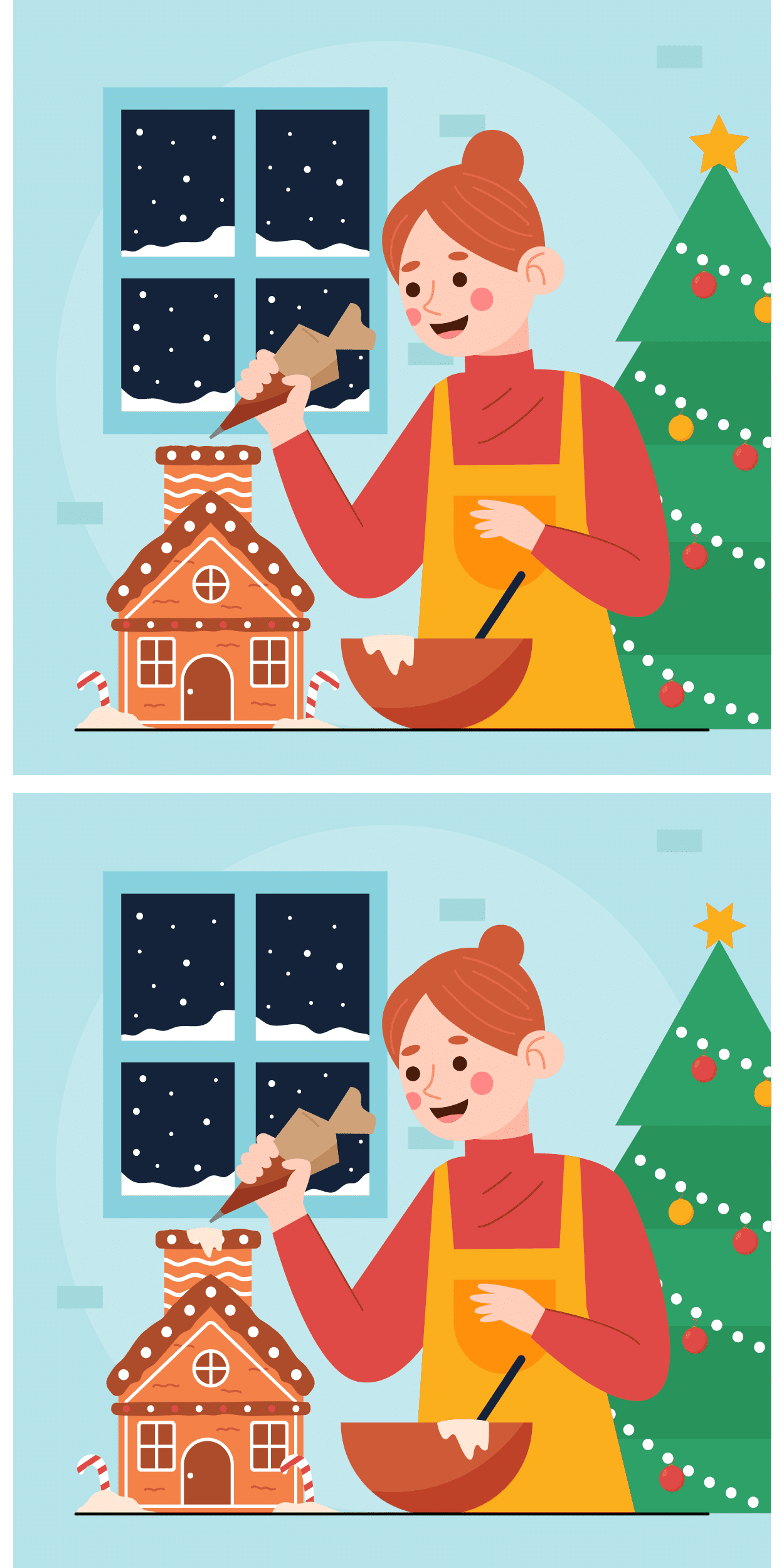 Visual challenge: find the 5 differences! Can you solve this puzzle in under 20 seconds?