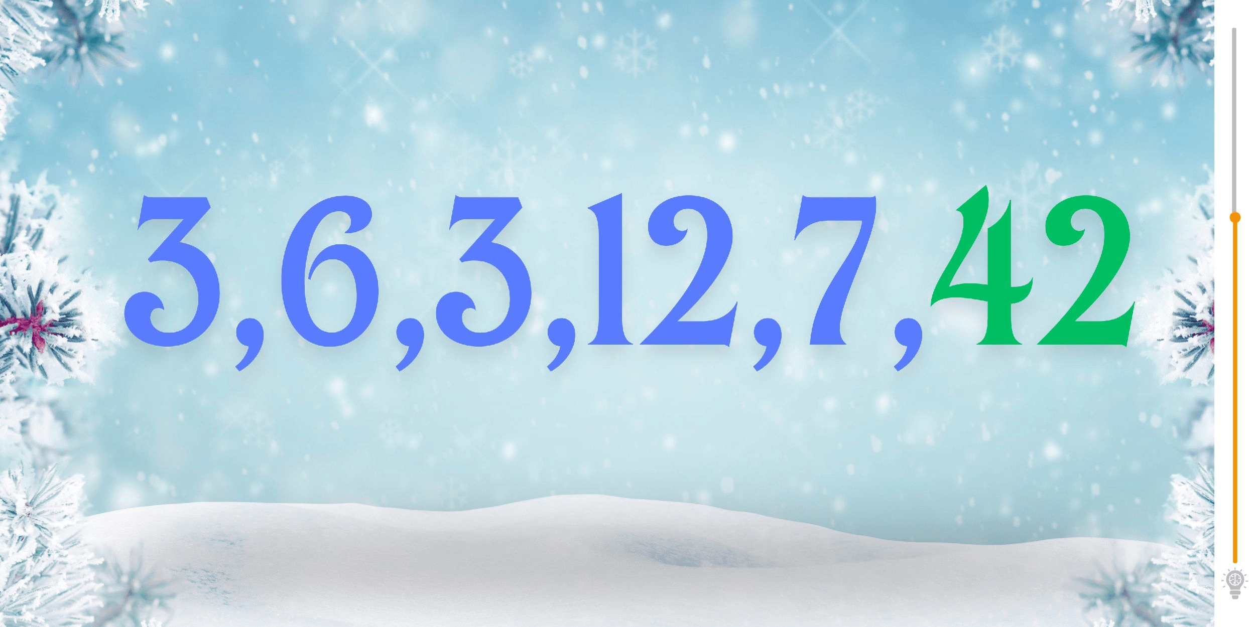 Visual challenge: Can you identify the missing number in less than 10 seconds in this intriguing sequence: 3, 6, 3, 12, 7, ? Take the challenge now!