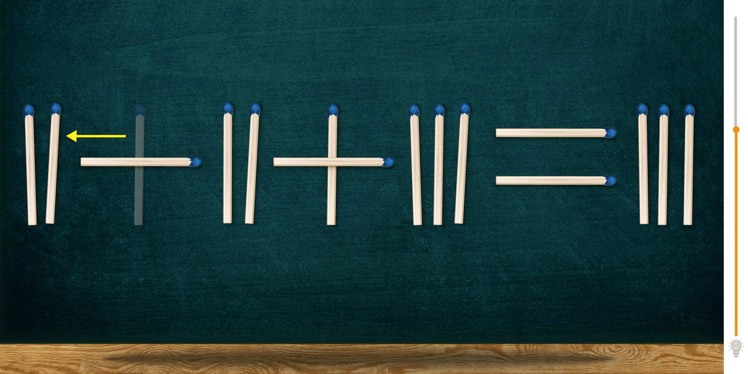 Visual challenge: can you spot which match to move to rectify this equation in under 10 seconds?