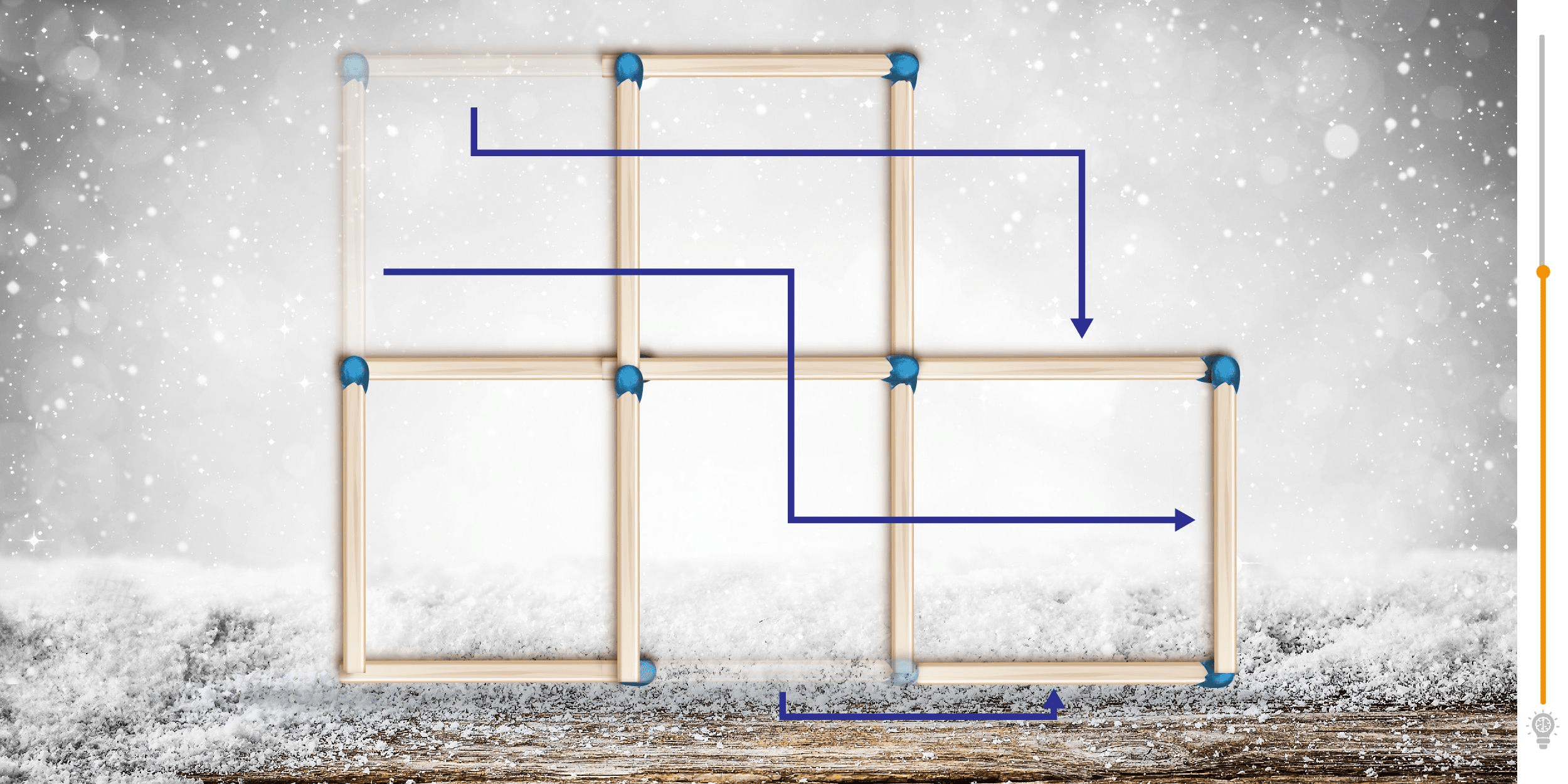 Visual challenge: can you judiciously move 3 matches to create 3 perfect squares in under 8 seconds?