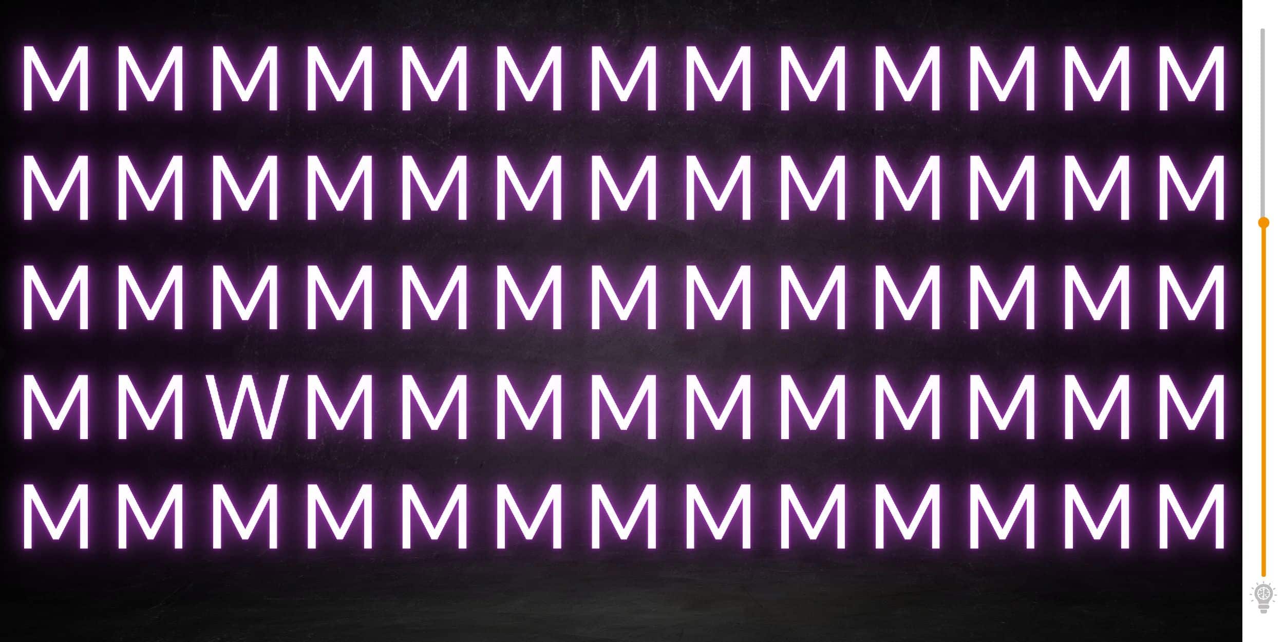 Jeu d'observation : mettez à l'épreuve votre acuité avec ce challenge passionnant ! Détectez l'intrus caché parmi les lettres M en un record de temps !