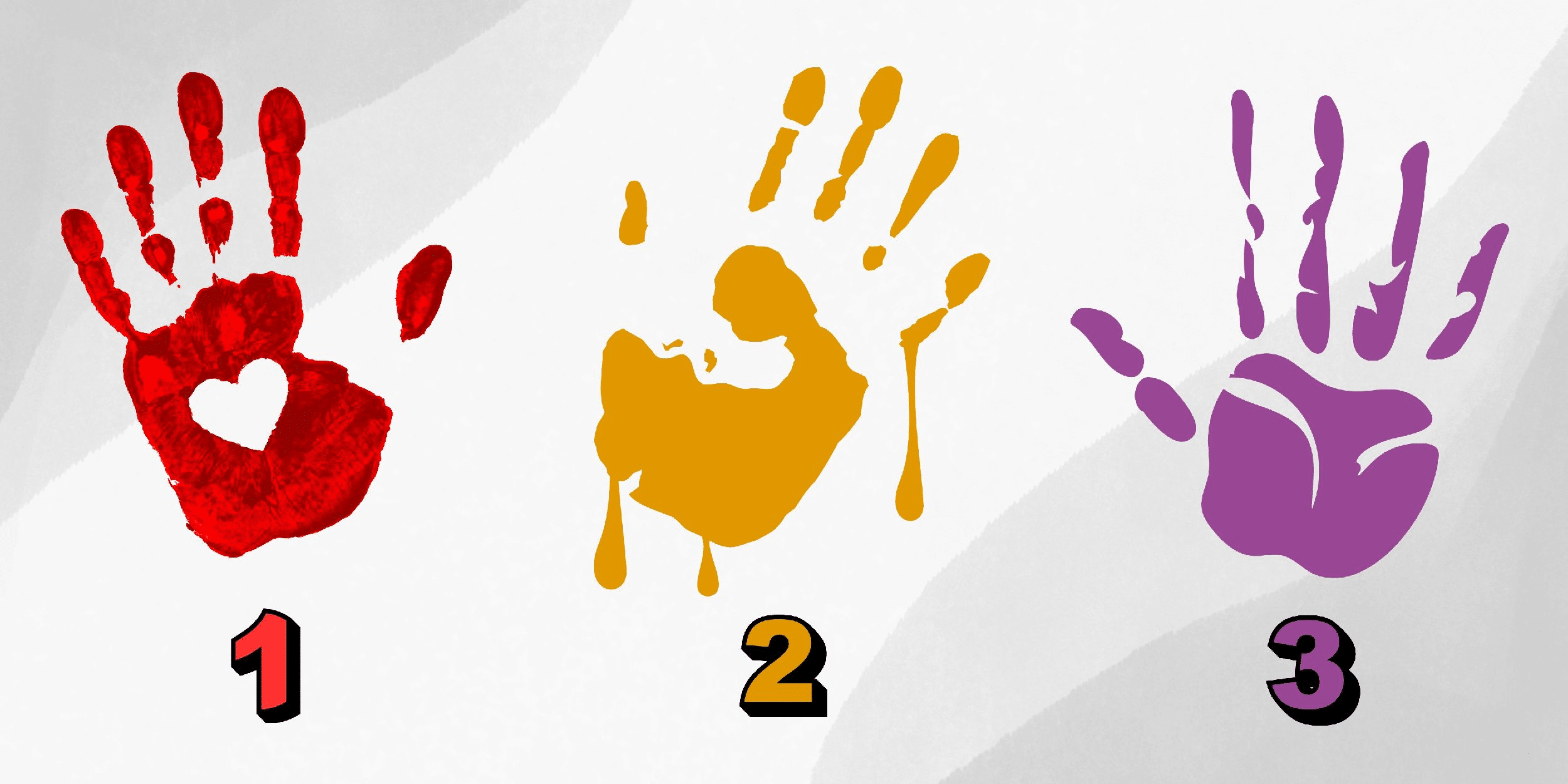 Personality test: Choose one of the 3 handprints and discover your true identity!