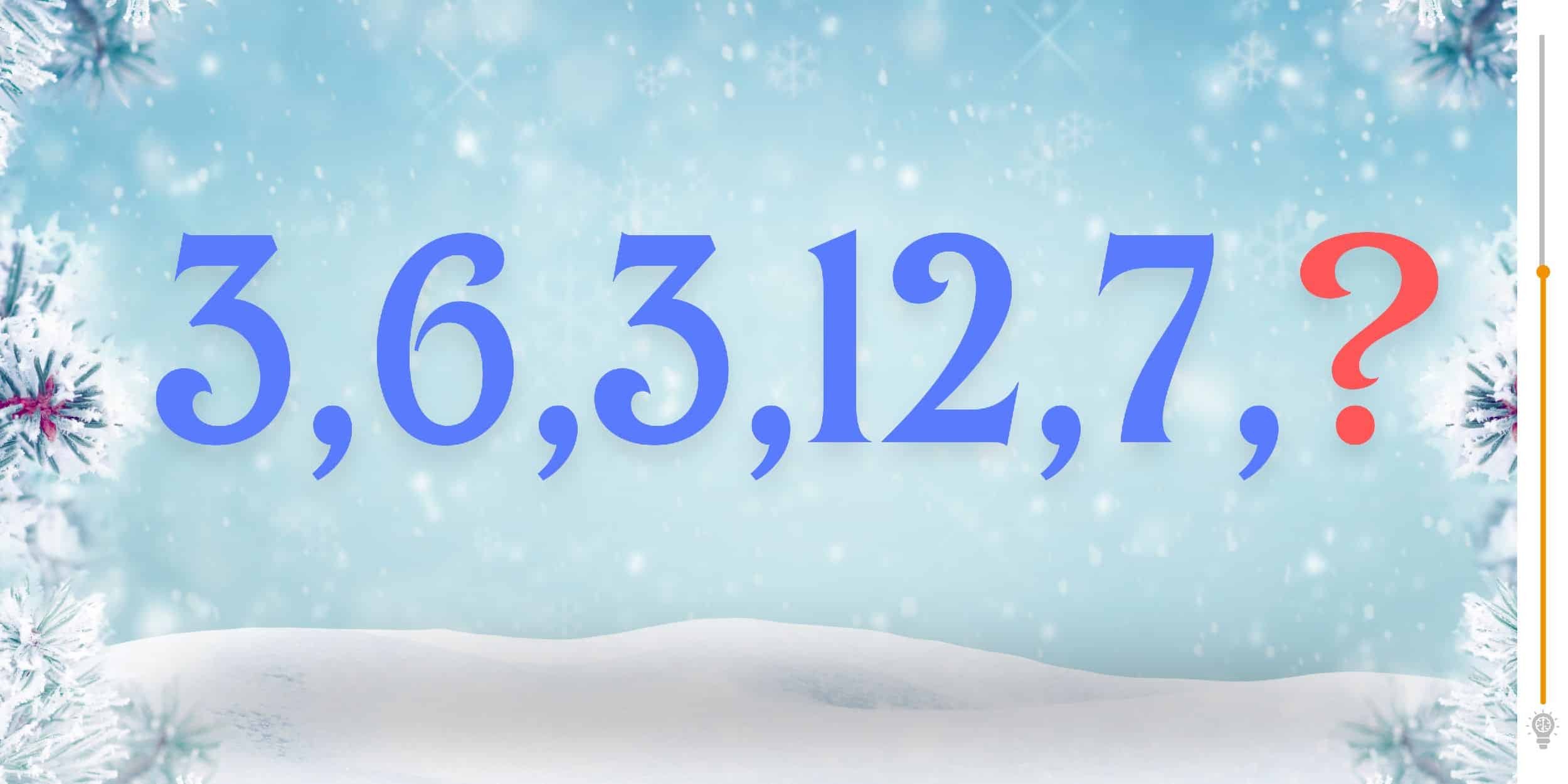 Défi visuel : Saurez-vous identifier le nombre manquant en moins de 10 secondes dans cette séquence intrigante : 3, 6, 3, 12, 7, ? Relevez le challenge maintenant !