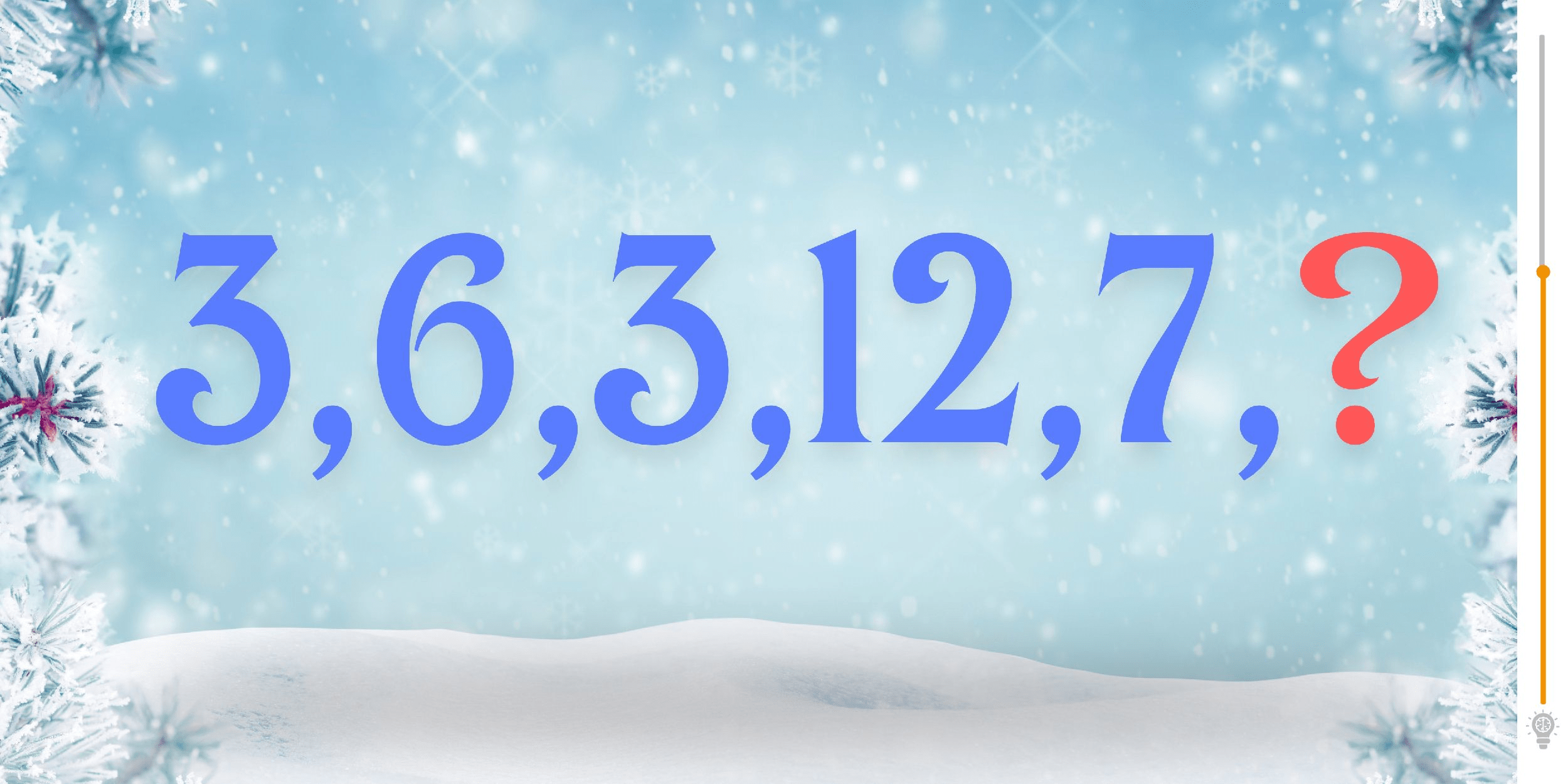 Visual challenge: Can you identify the missing number in less than 10 seconds in this intriguing sequence: 3, 6, 3, 12, 7, ? Take the challenge now!