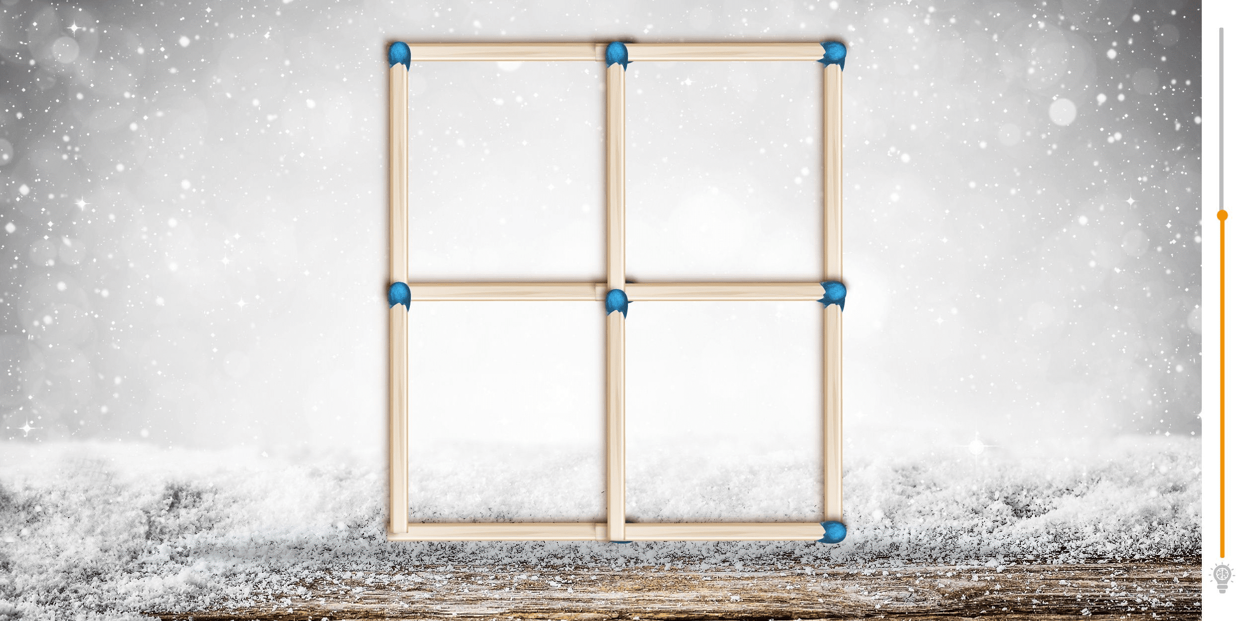 Visual challenge: can you judiciously move 3 matches to create 3 perfect squares in under 8 seconds?