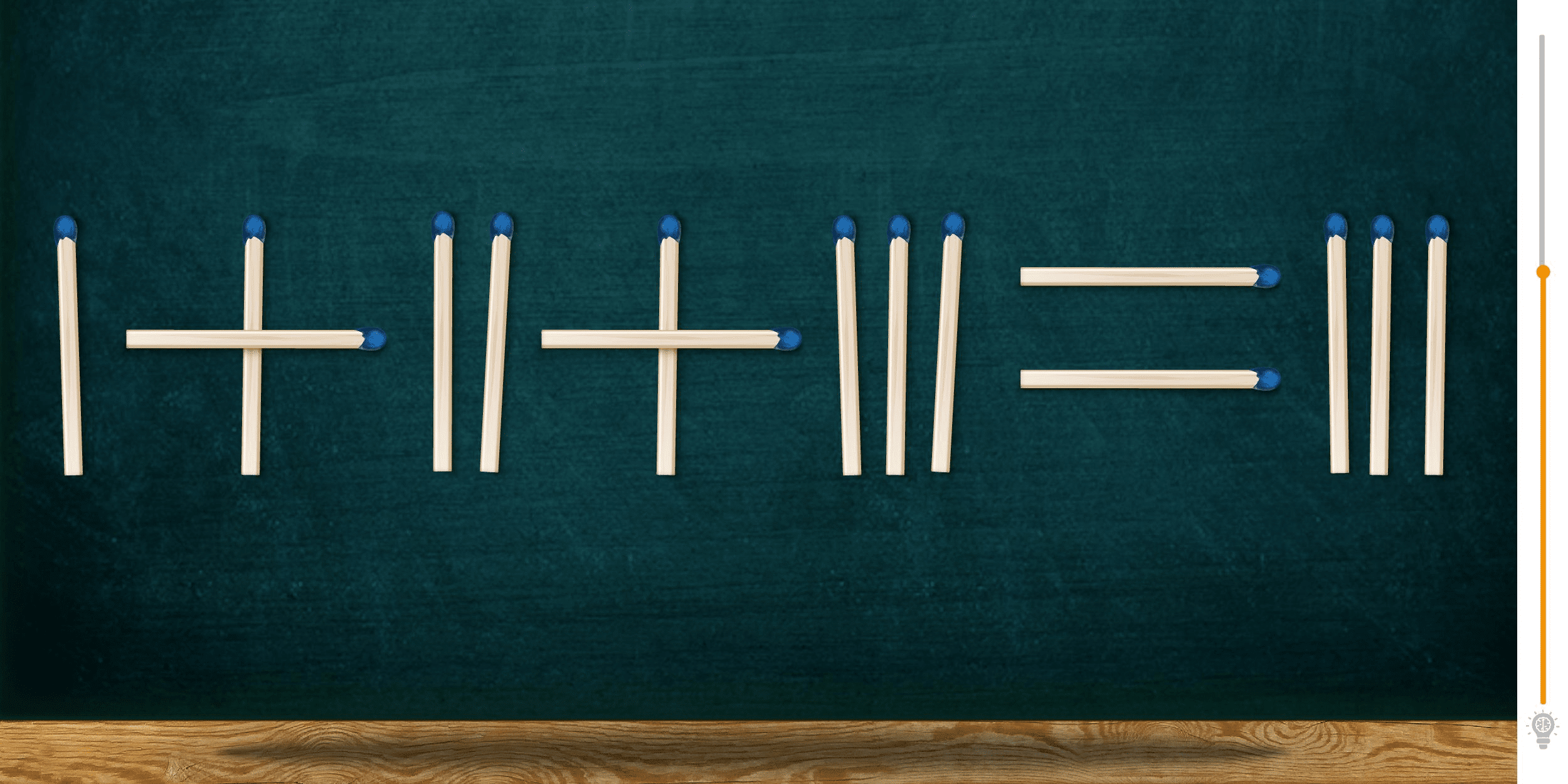 Visual challenge: can you spot which match to move to rectify this equation in under 10 seconds?