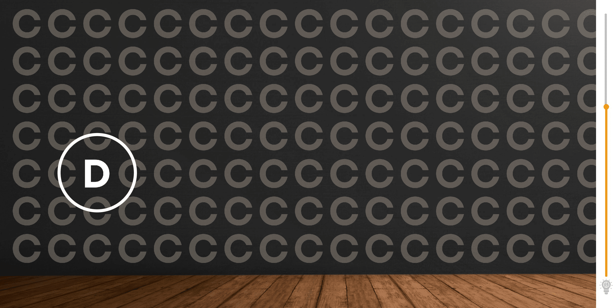 Visual challenge: can you spot the intruder among the letters C in the blink of an eye? Take up the challenge in under 5 seconds and test your visual acuity!