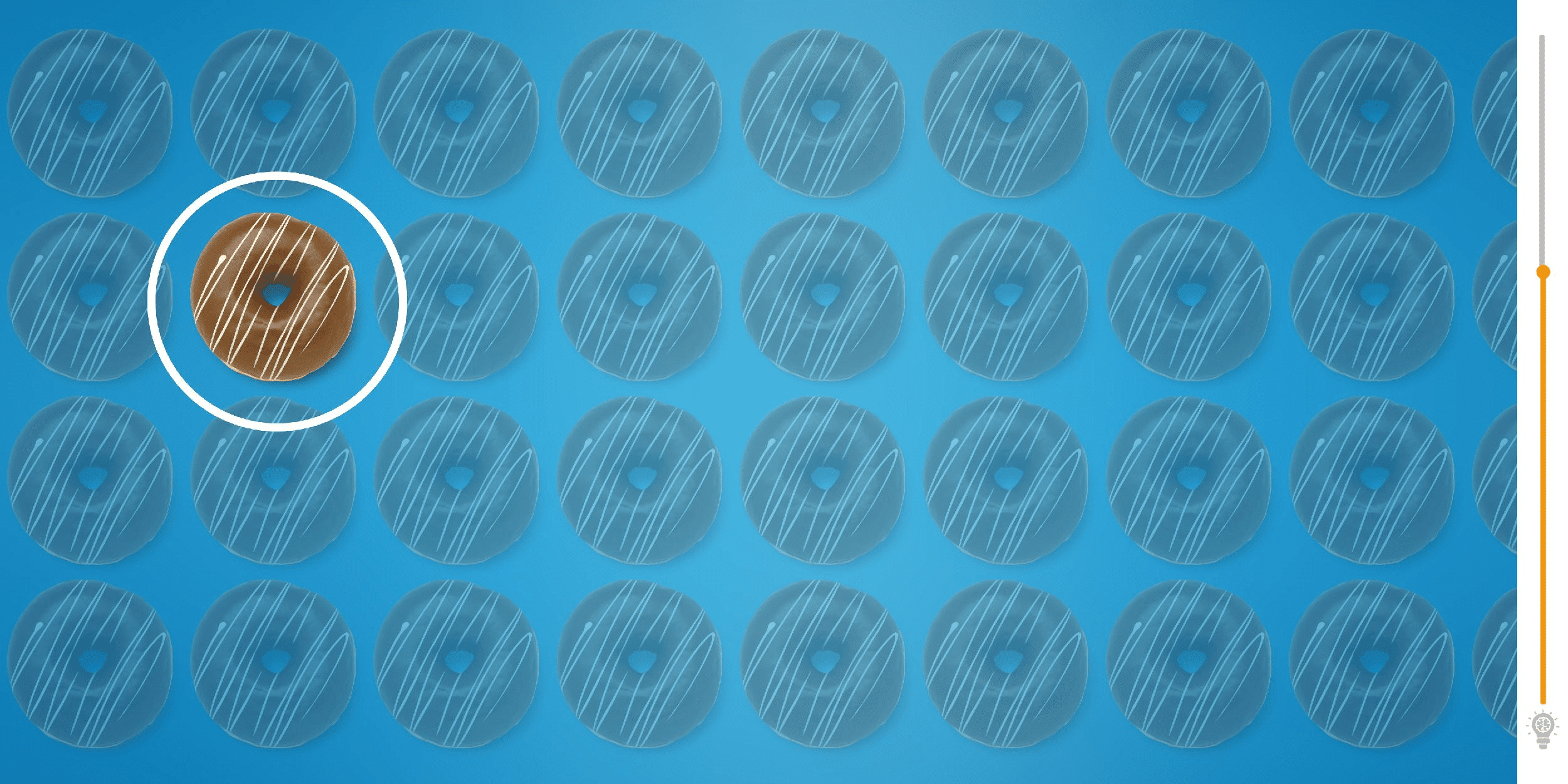 Visual challenge: test your acuity and find the intruder hidden among these delicious donuts in under 8 seconds! Will you be fast enough to meet the challenge?