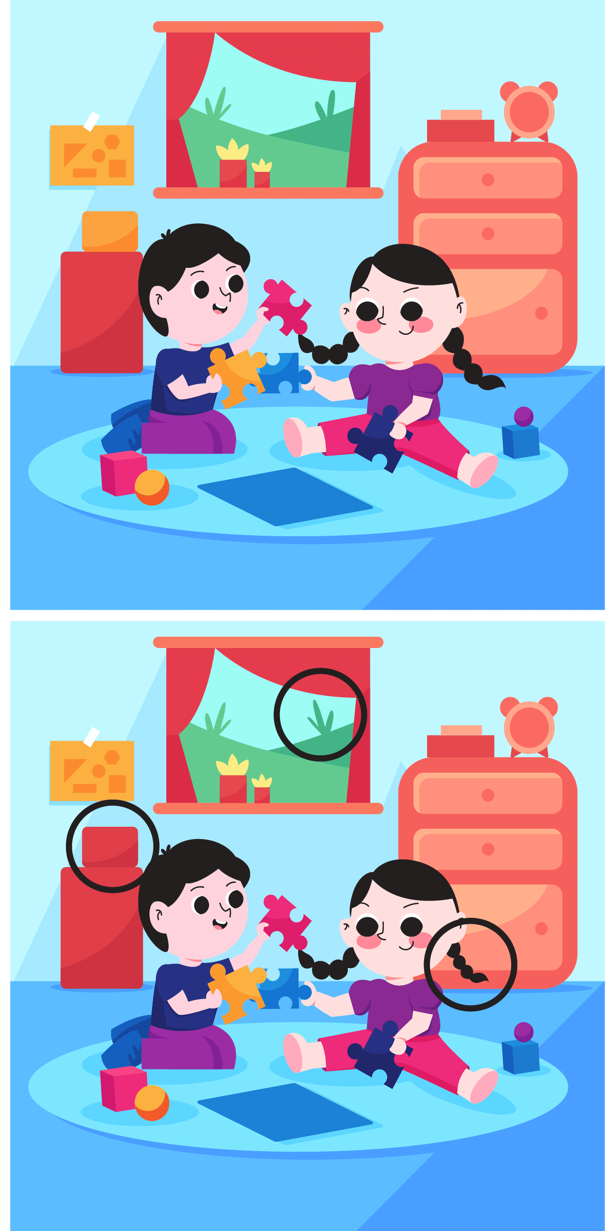 Visual challenge: can you spot the three differences? Test your powers of observation and beat the challenge in under 10 seconds!