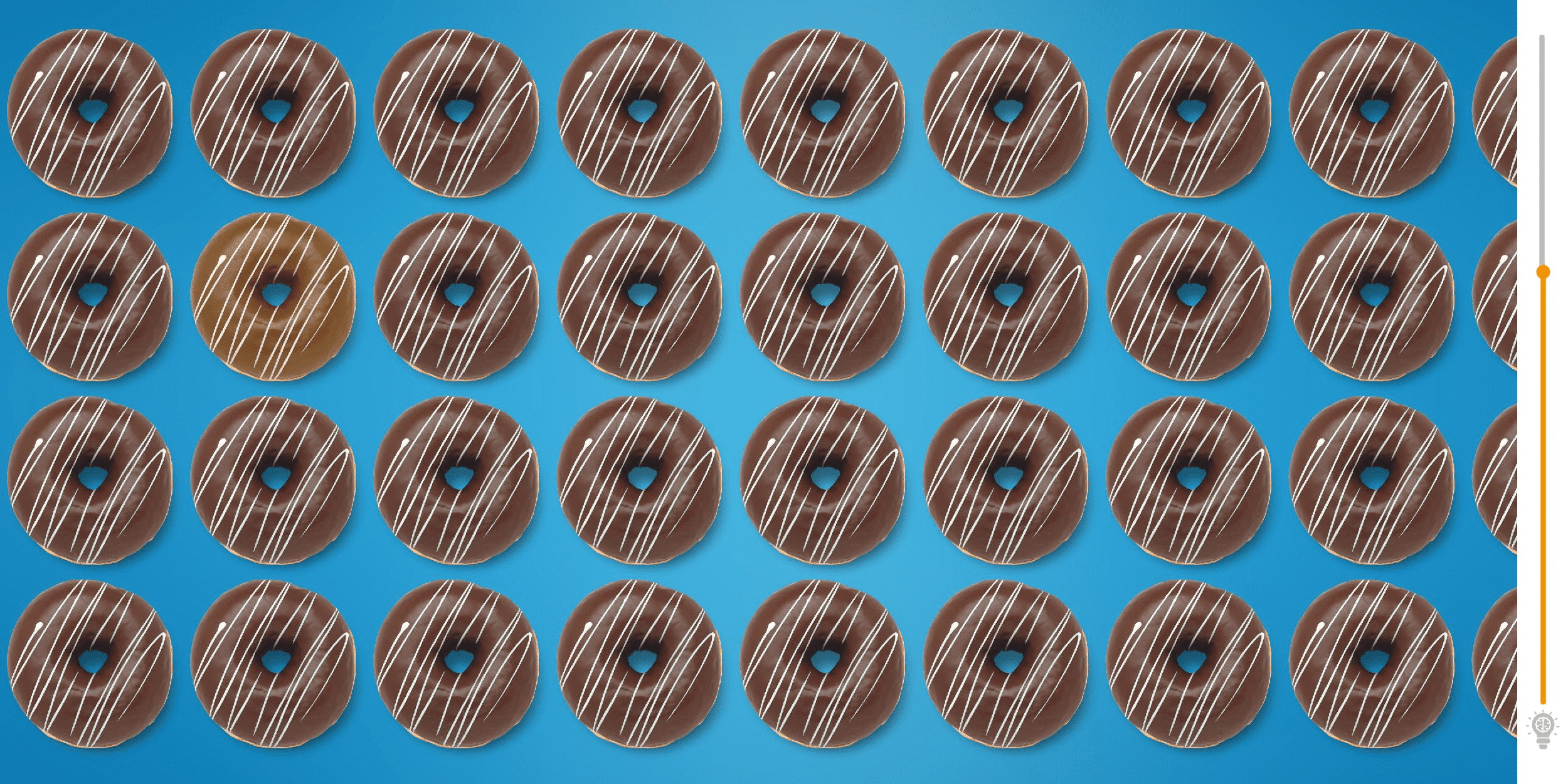 Visual challenge: test your acuity and find the intruder hidden among these delicious doughnuts in under 8 seconds! Will you be fast enough to meet the challenge?